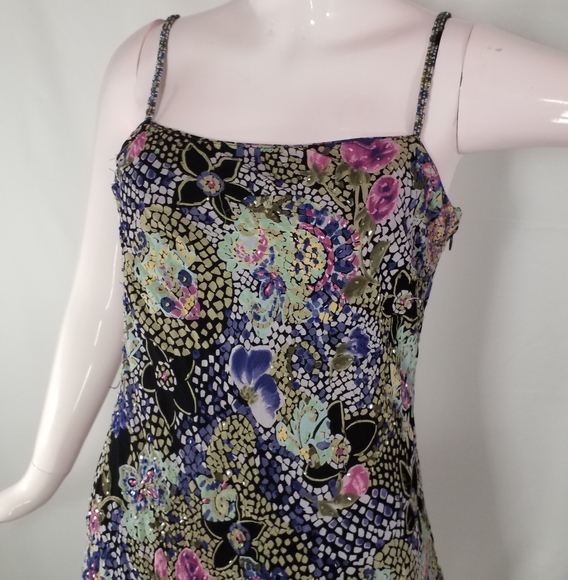 Eva Blue Slinky Dress - Picture 4 of 7